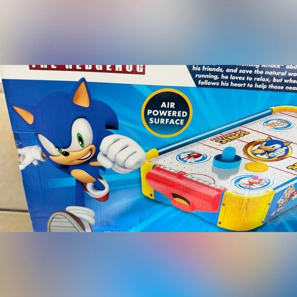 Sonic The Hedgehog TableTop Air Hockey - New - Air Powered BF Or Kid Gift! Rare!